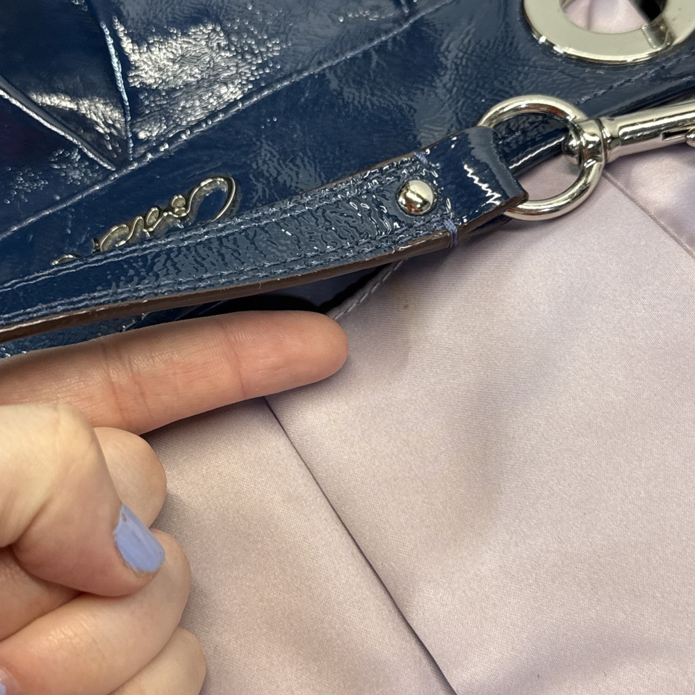 Coach Ashley Crossbody Blue Patent Leather F17953 Shoulder Bag Y2K - Picture 14 of 14